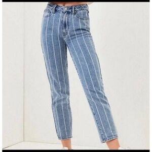 PacSun| "Mom Jeans" window pane striped cropped 26 straight​